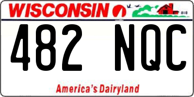 WI license plate 482NQC