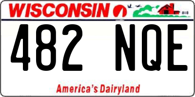 WI license plate 482NQE