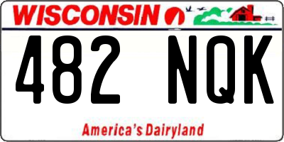 WI license plate 482NQK
