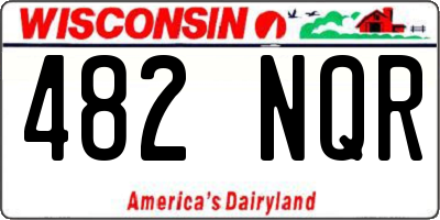WI license plate 482NQR