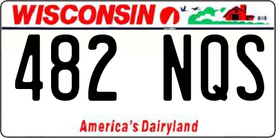 WI license plate 482NQS
