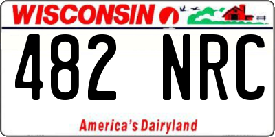 WI license plate 482NRC