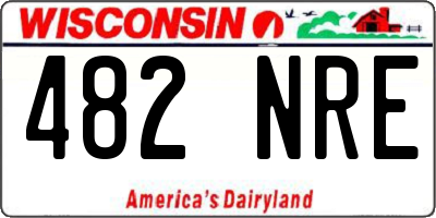WI license plate 482NRE