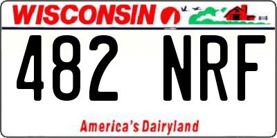 WI license plate 482NRF