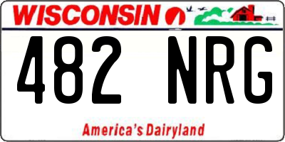 WI license plate 482NRG