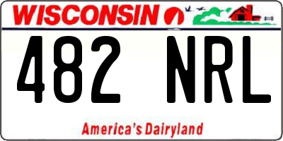 WI license plate 482NRL