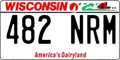 WI license plate 482NRM
