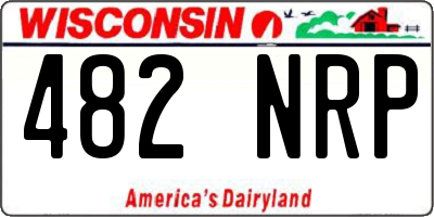 WI license plate 482NRP