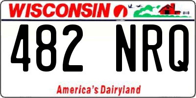 WI license plate 482NRQ