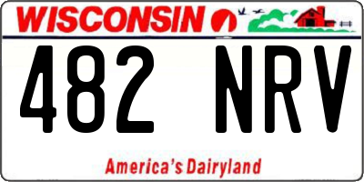 WI license plate 482NRV