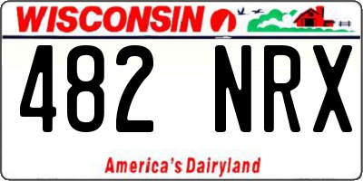 WI license plate 482NRX