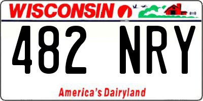 WI license plate 482NRY
