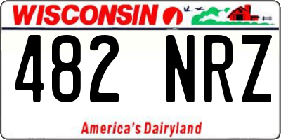 WI license plate 482NRZ