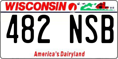 WI license plate 482NSB