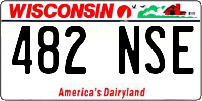 WI license plate 482NSE
