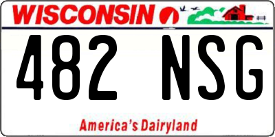 WI license plate 482NSG