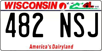 WI license plate 482NSJ