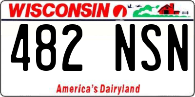 WI license plate 482NSN