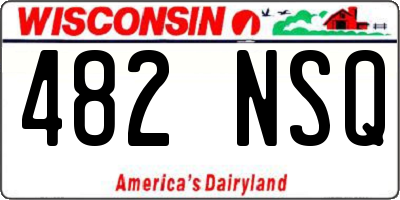 WI license plate 482NSQ