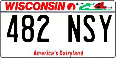 WI license plate 482NSY