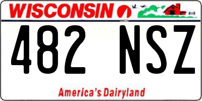 WI license plate 482NSZ