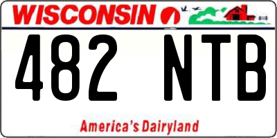 WI license plate 482NTB