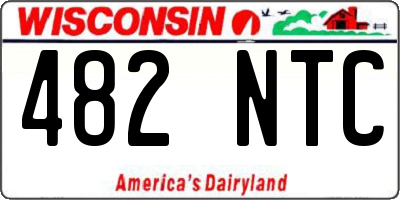 WI license plate 482NTC