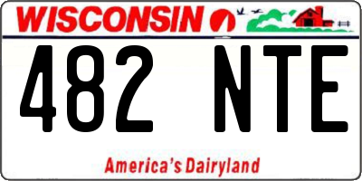 WI license plate 482NTE