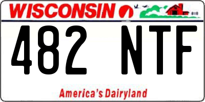 WI license plate 482NTF