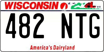 WI license plate 482NTG