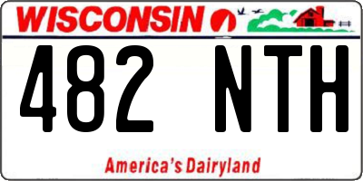 WI license plate 482NTH