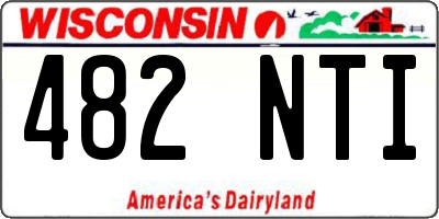 WI license plate 482NTI