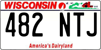 WI license plate 482NTJ