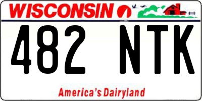 WI license plate 482NTK