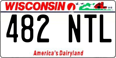WI license plate 482NTL