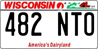 WI license plate 482NTO