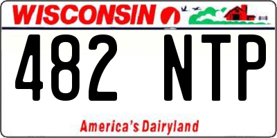 WI license plate 482NTP