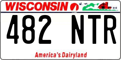 WI license plate 482NTR