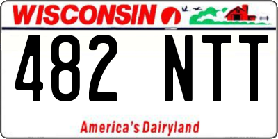 WI license plate 482NTT