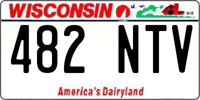 WI license plate 482NTV
