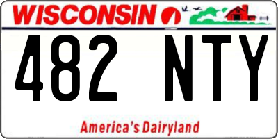 WI license plate 482NTY