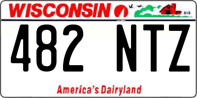 WI license plate 482NTZ