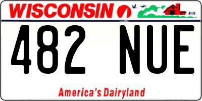 WI license plate 482NUE