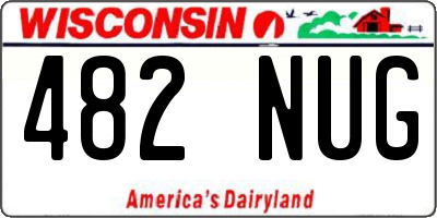 WI license plate 482NUG