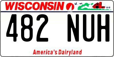WI license plate 482NUH