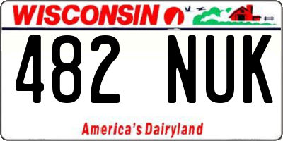 WI license plate 482NUK