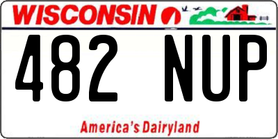 WI license plate 482NUP