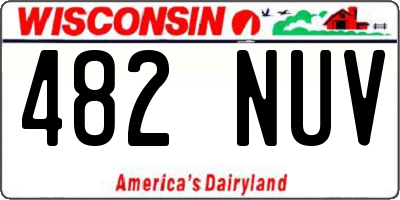 WI license plate 482NUV