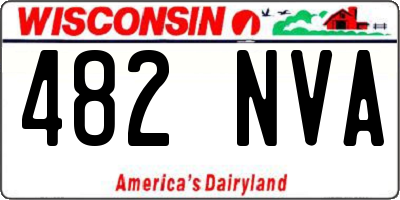 WI license plate 482NVA