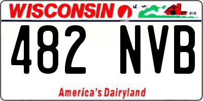 WI license plate 482NVB